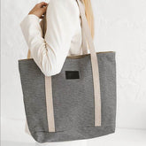 gestreifte Denim Tragetasche - Vanelion-Taschenwelt